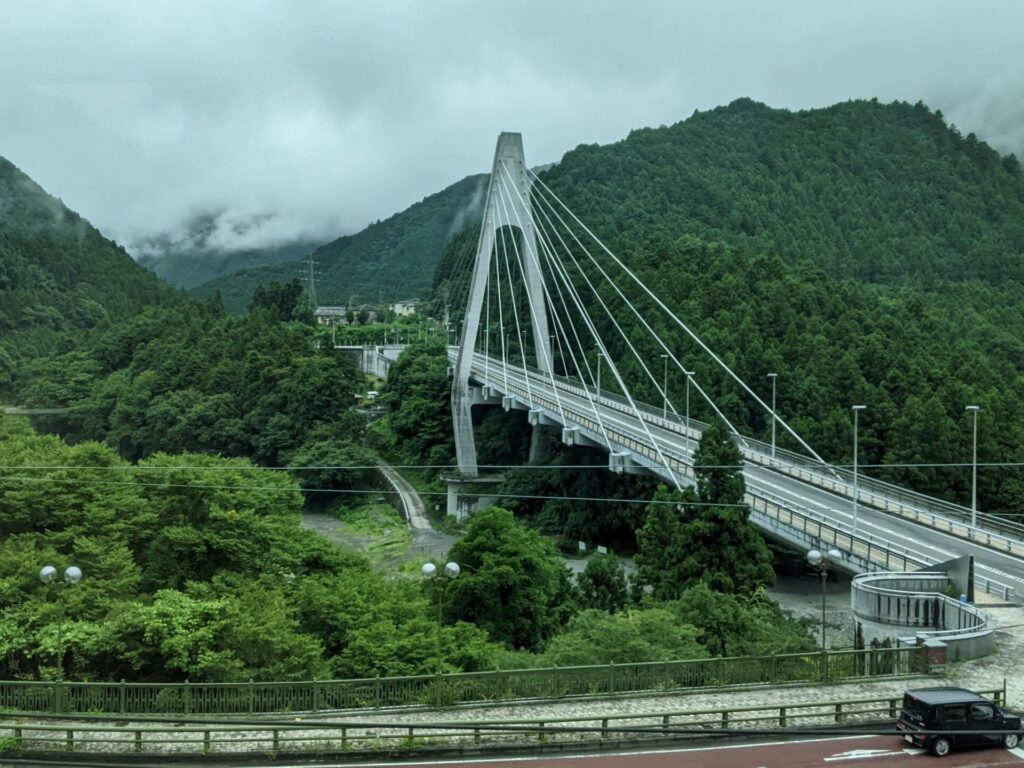 Okutama-ohashi Bridge in front of Kawai Station