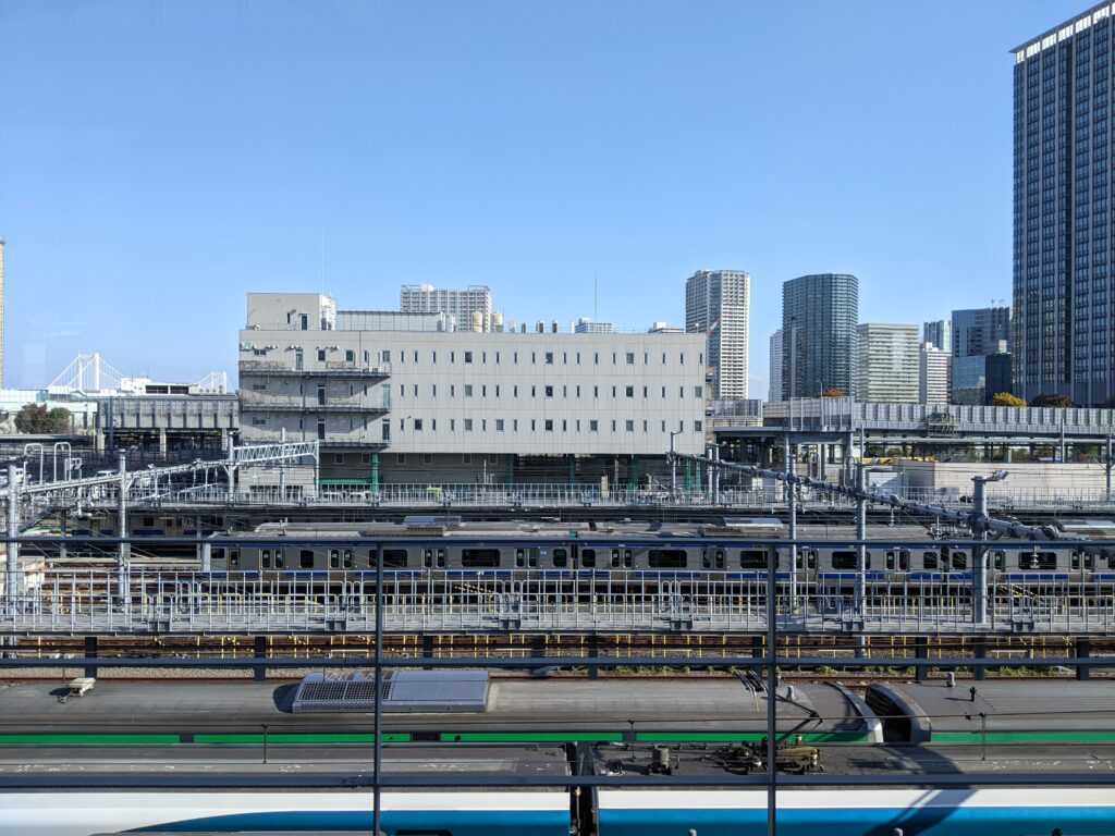 View of the rail yard from the station's second floor