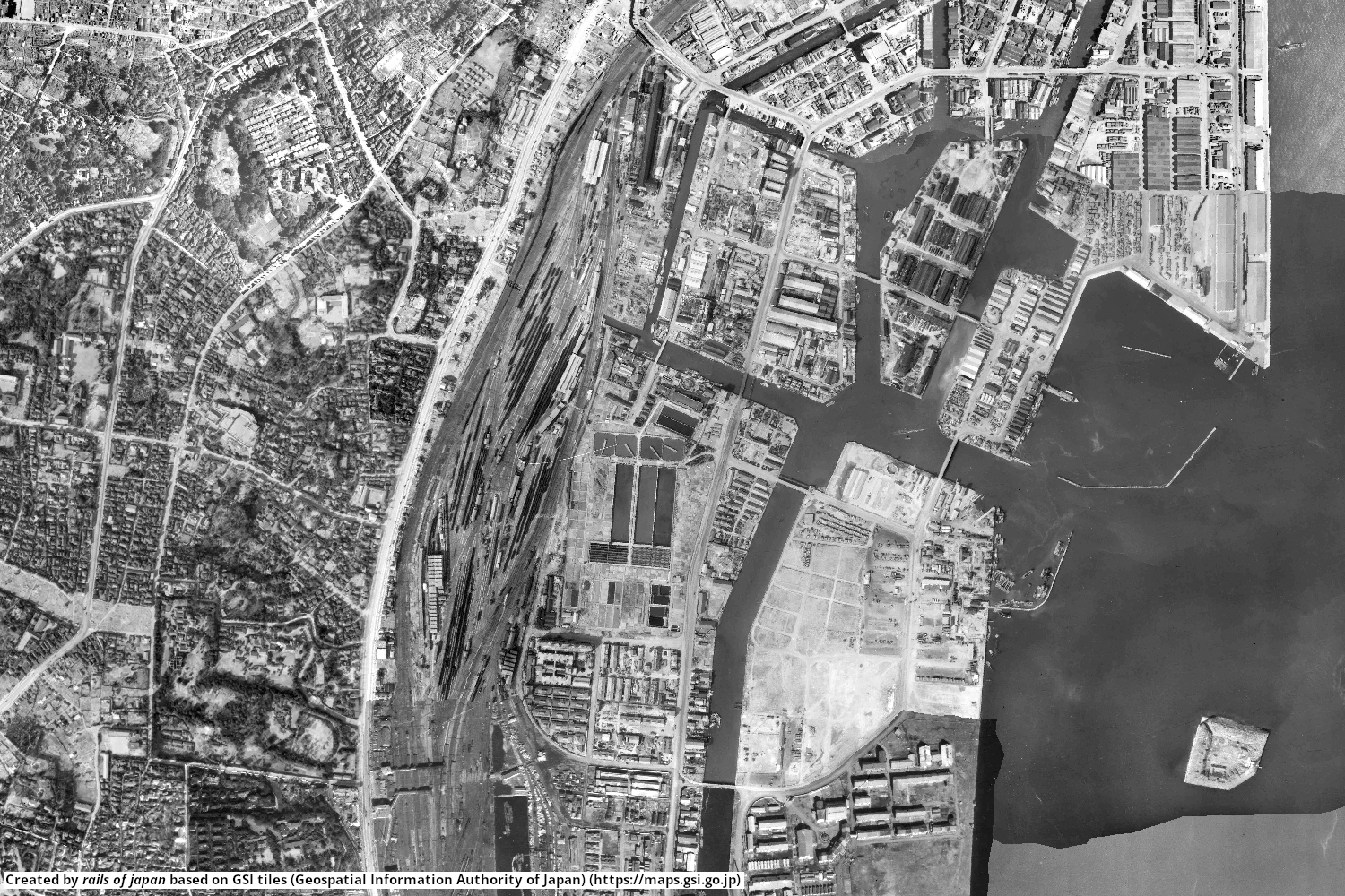 Satellite view of Takanawa (1945-1950)