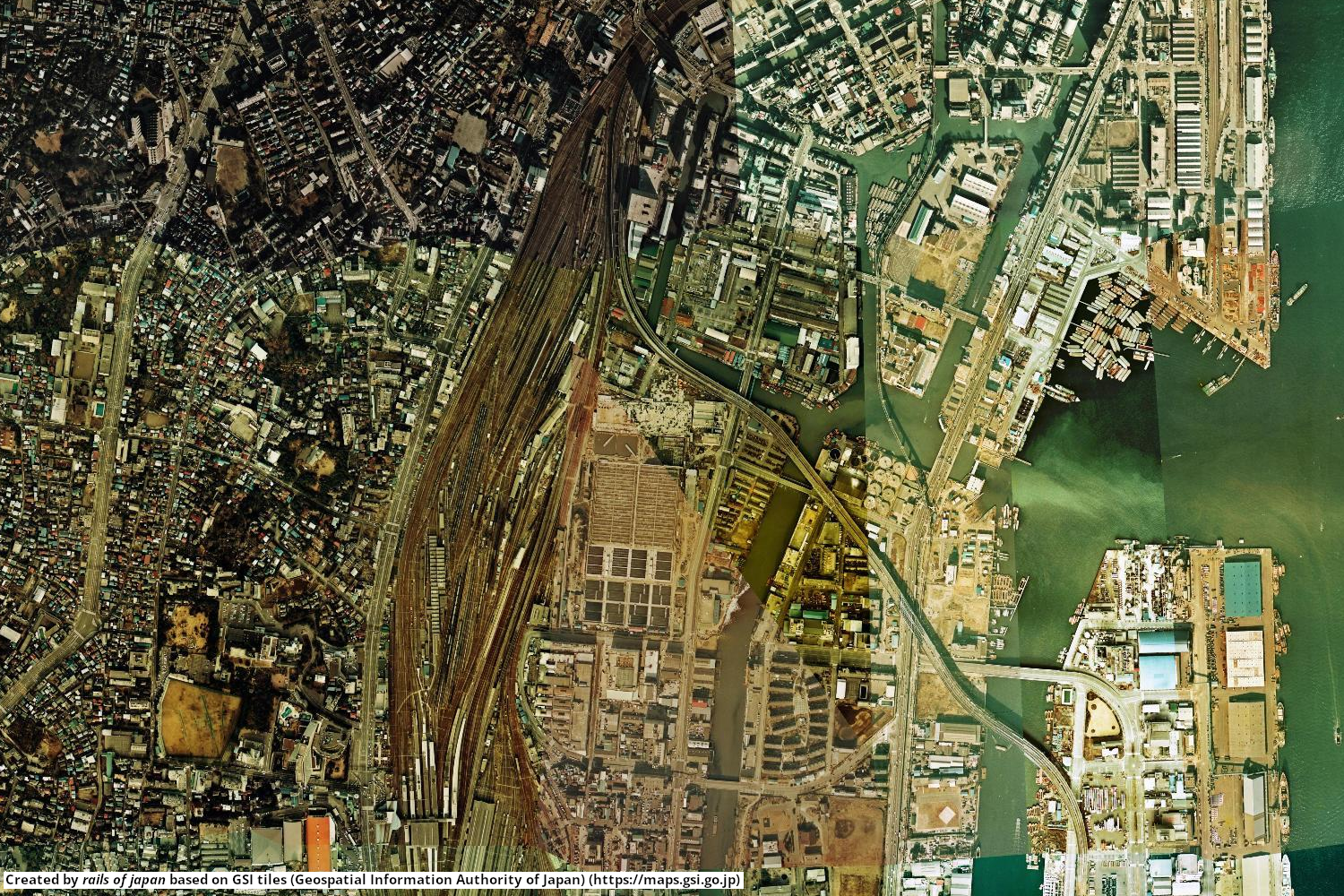 Satellite view of Takanawa (1974-1978)